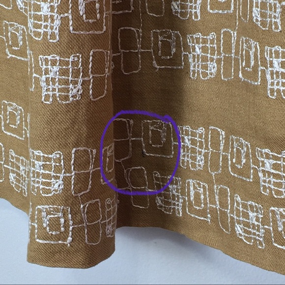 Vintage Y2K LIDA BADAY Linen Skirt with embroidery - Picture 4 of 15